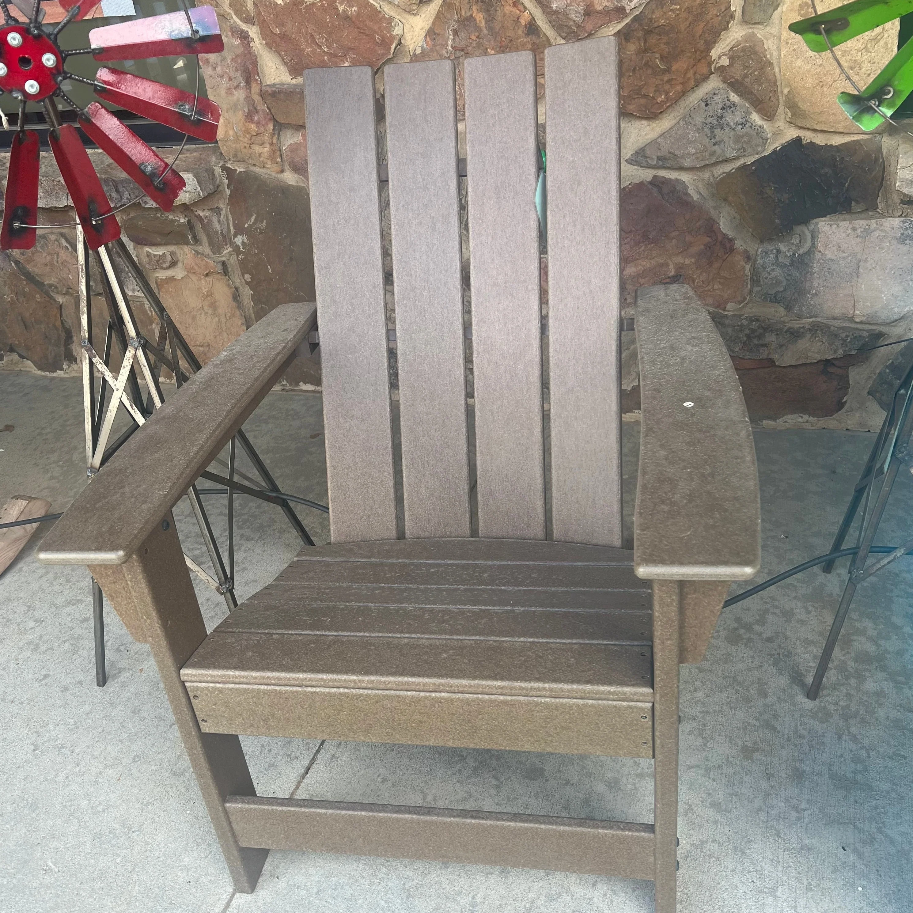 Brown Squared Adirondack Outdoor Chair - Image 3
