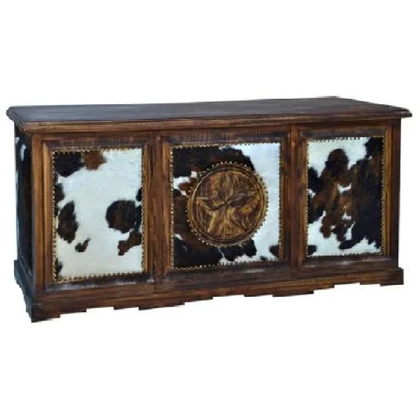 Cowhide Executive Desk - Image 2