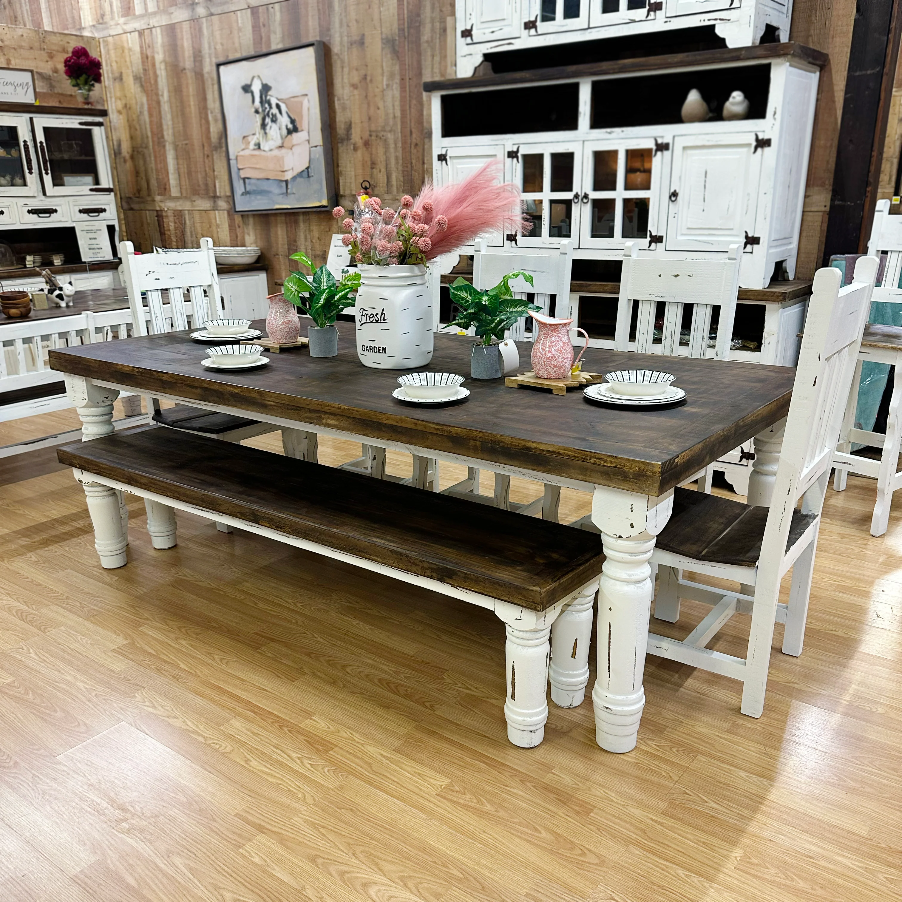 Farmhouse 8' Dining Set - Image 4