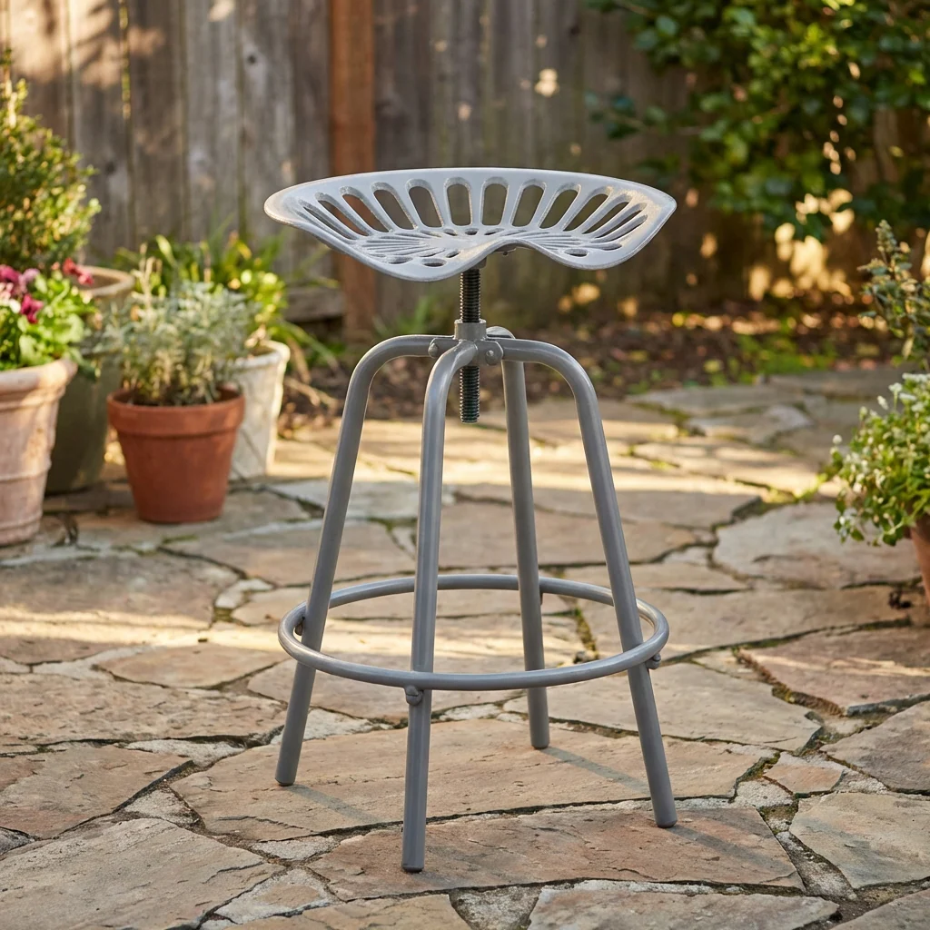 Gray Tractor Stool