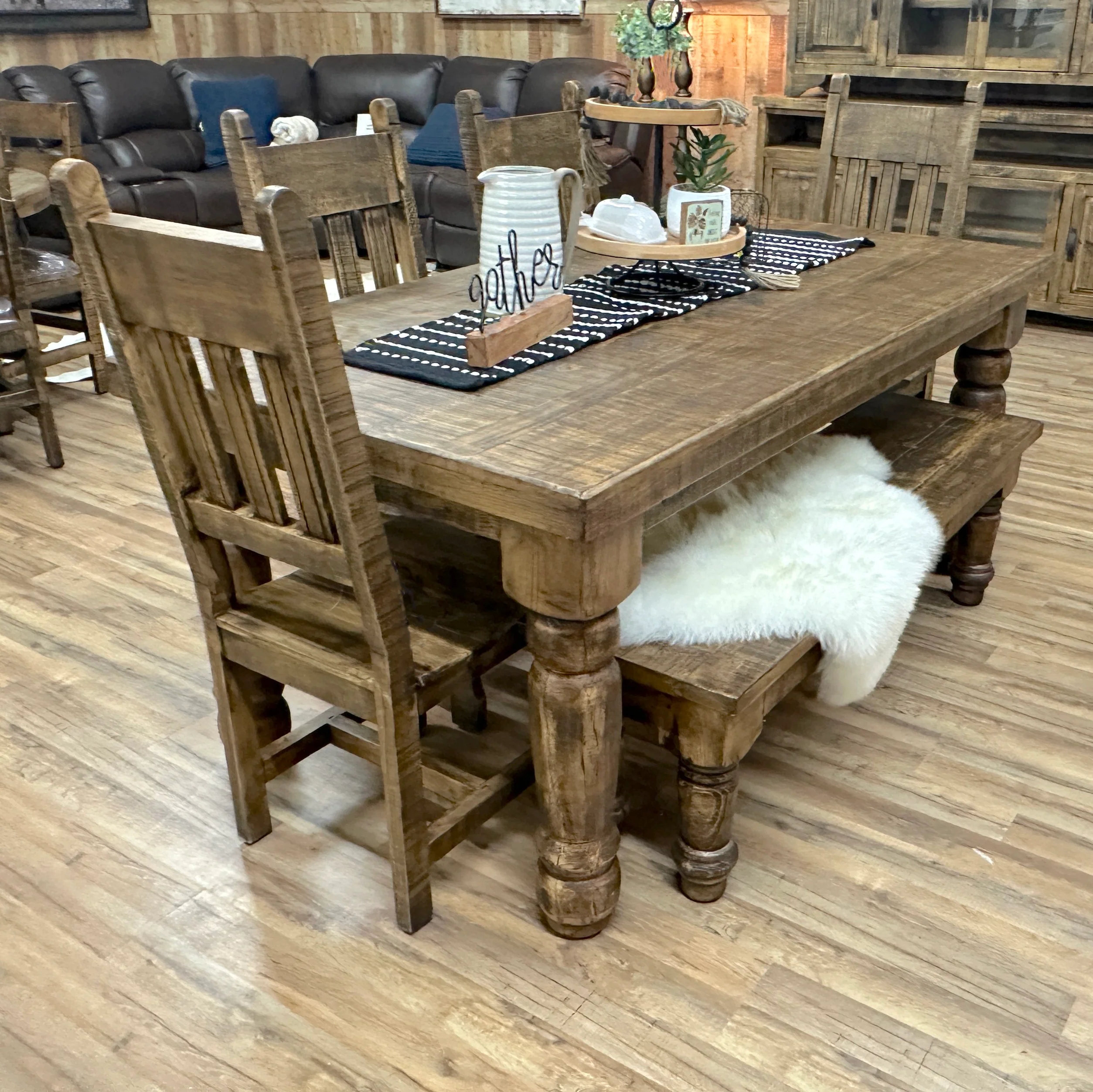 Modern Rustic Dining Set - Image 2