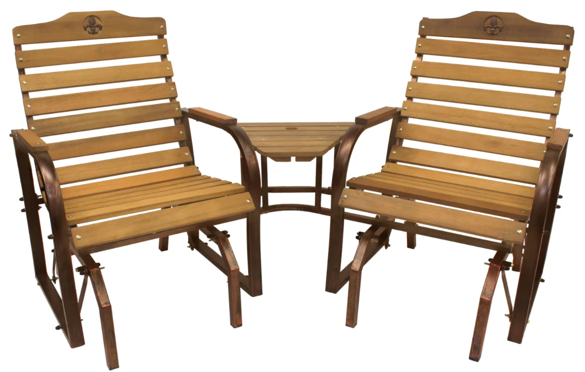 Rustic Dual Glider w/ Tray - Image 2