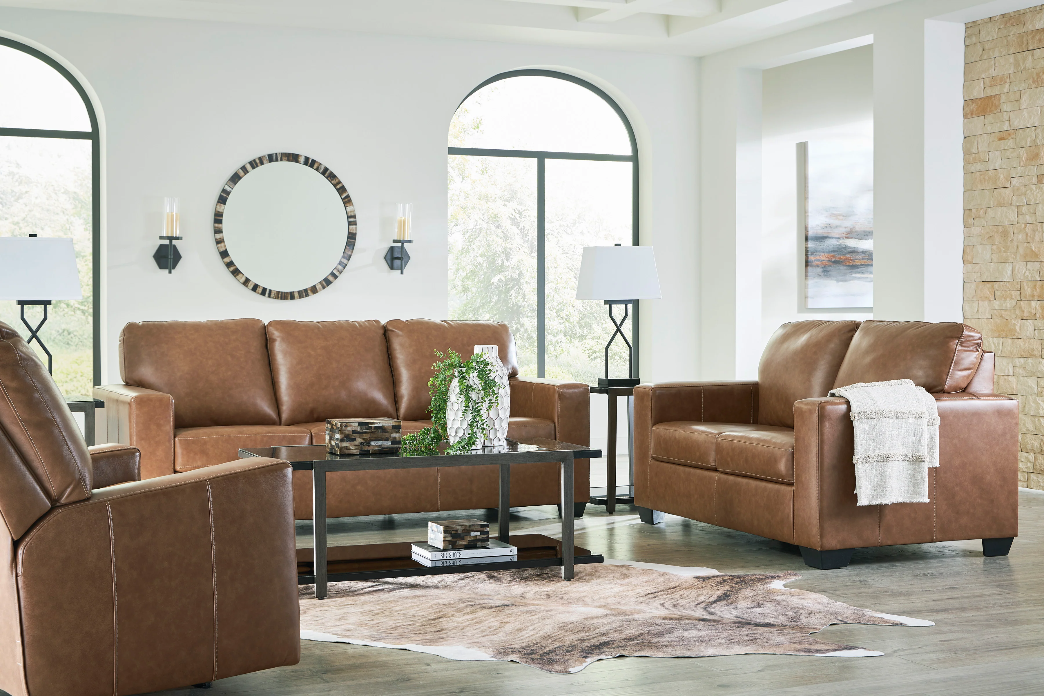 Sienna Leather Sofa Set - Image 5
