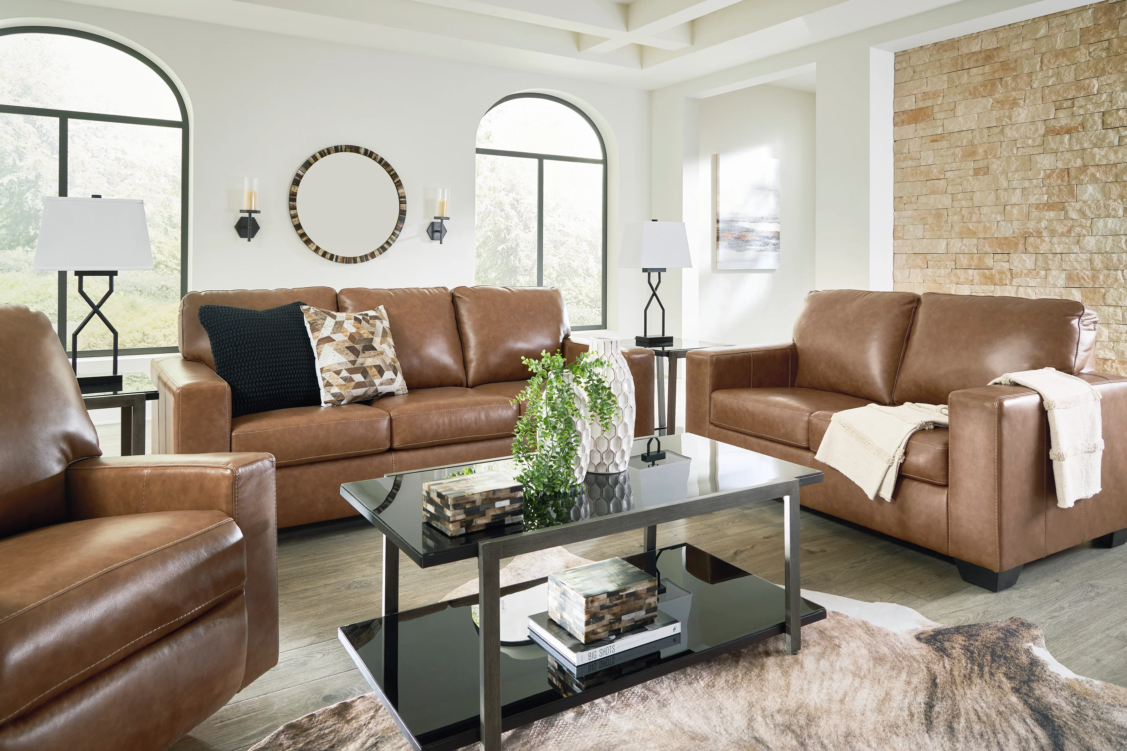 Sienna Leather Sofa Set - Image 8