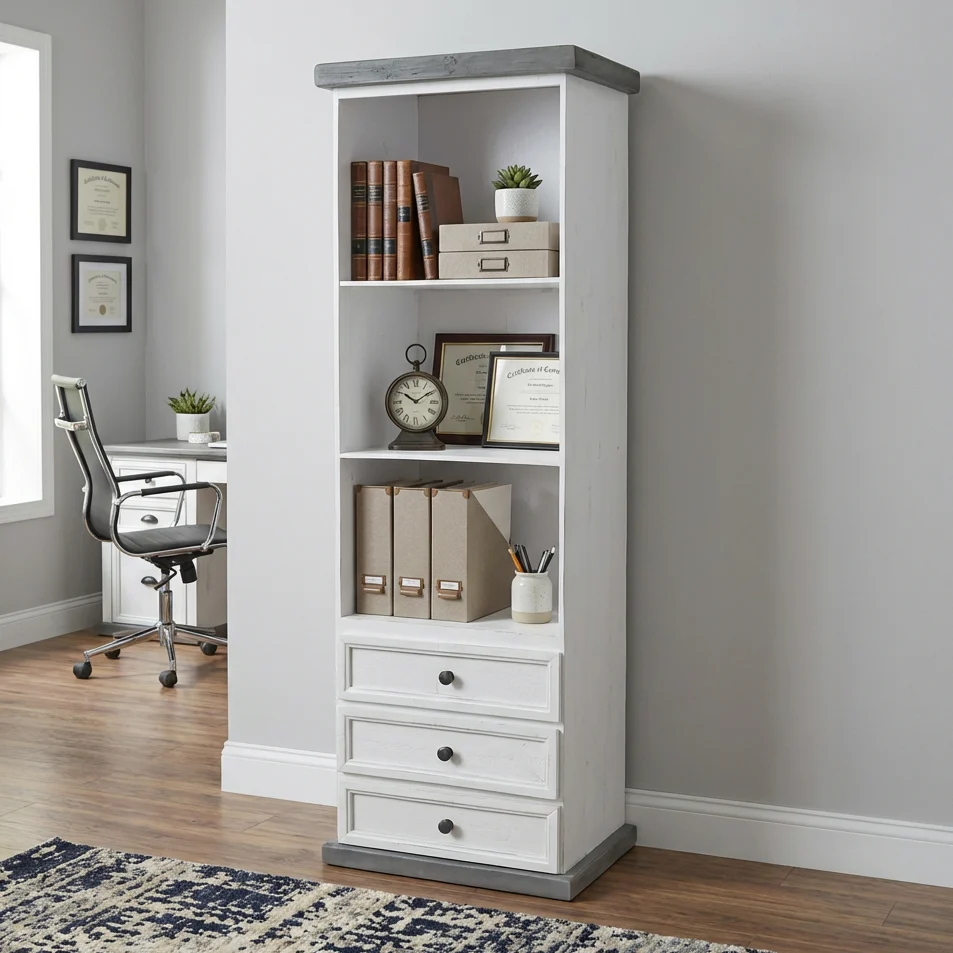 Slate Skinny Bookcase