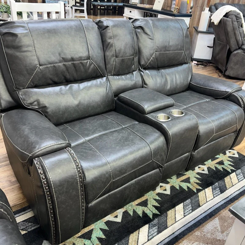 Steel Manual Reclining Loveseat - Image 3