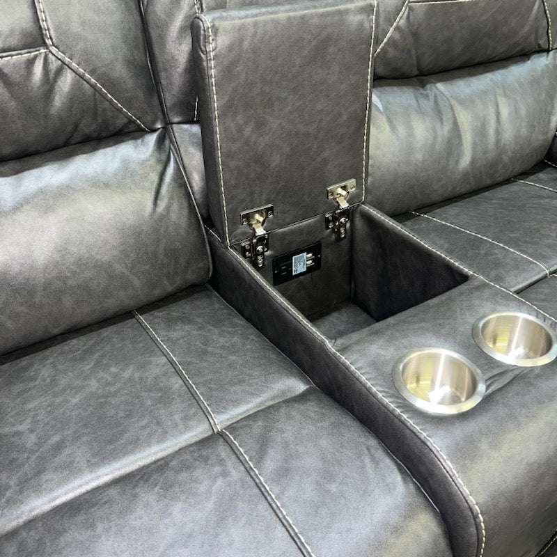 Steel Manual Reclining Loveseat - Image 4