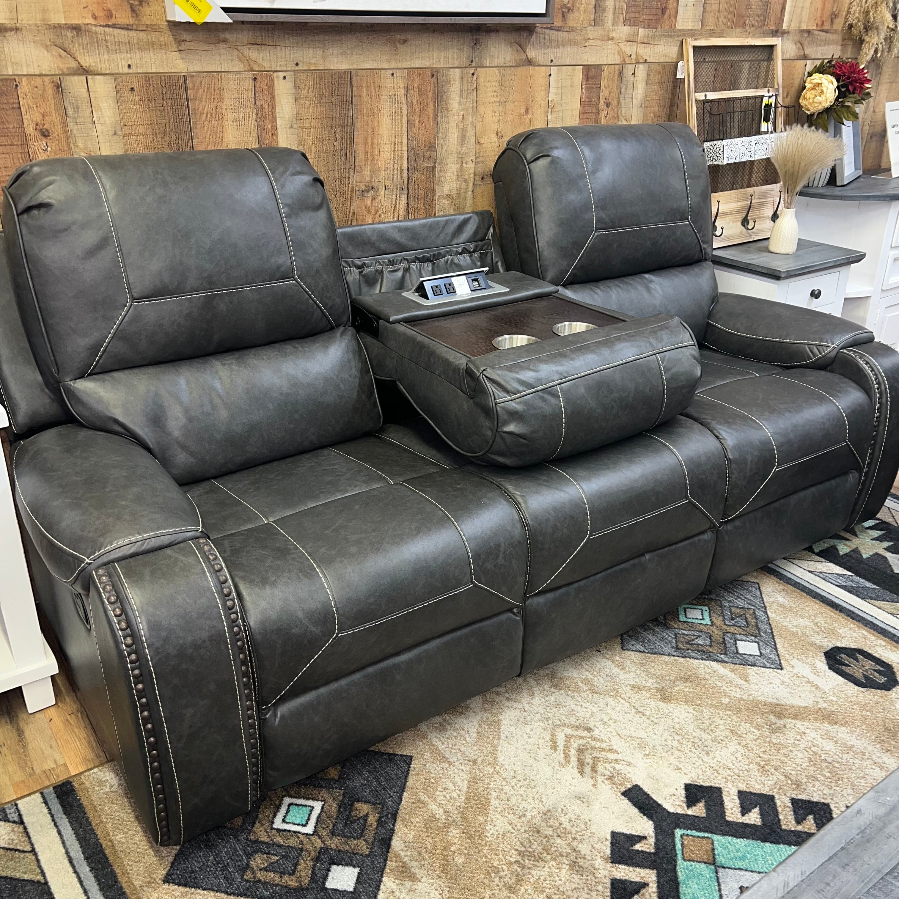 Steel Manual Reclining Sofa - Image 4
