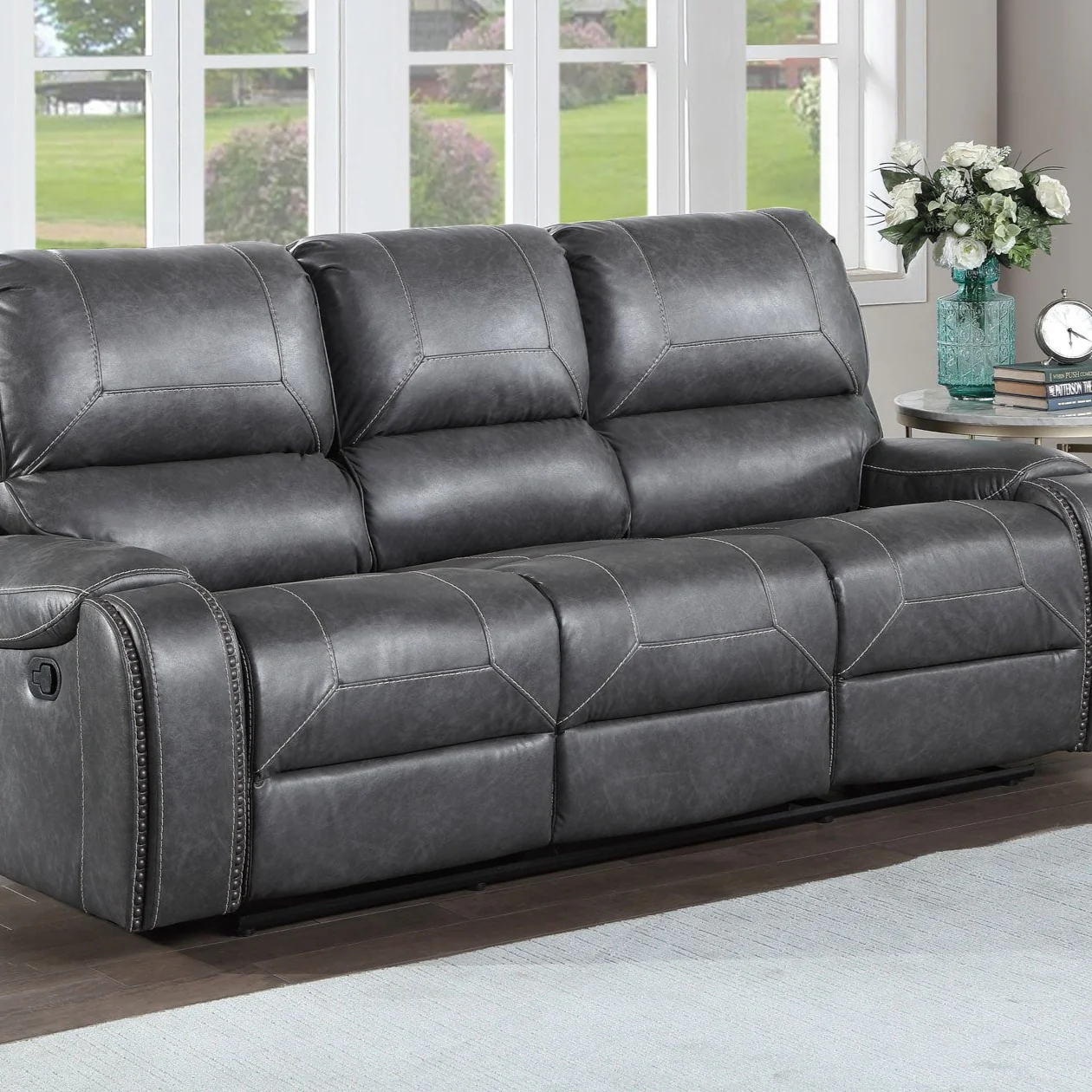 Steel Manual Reclining Sofa - Image 5