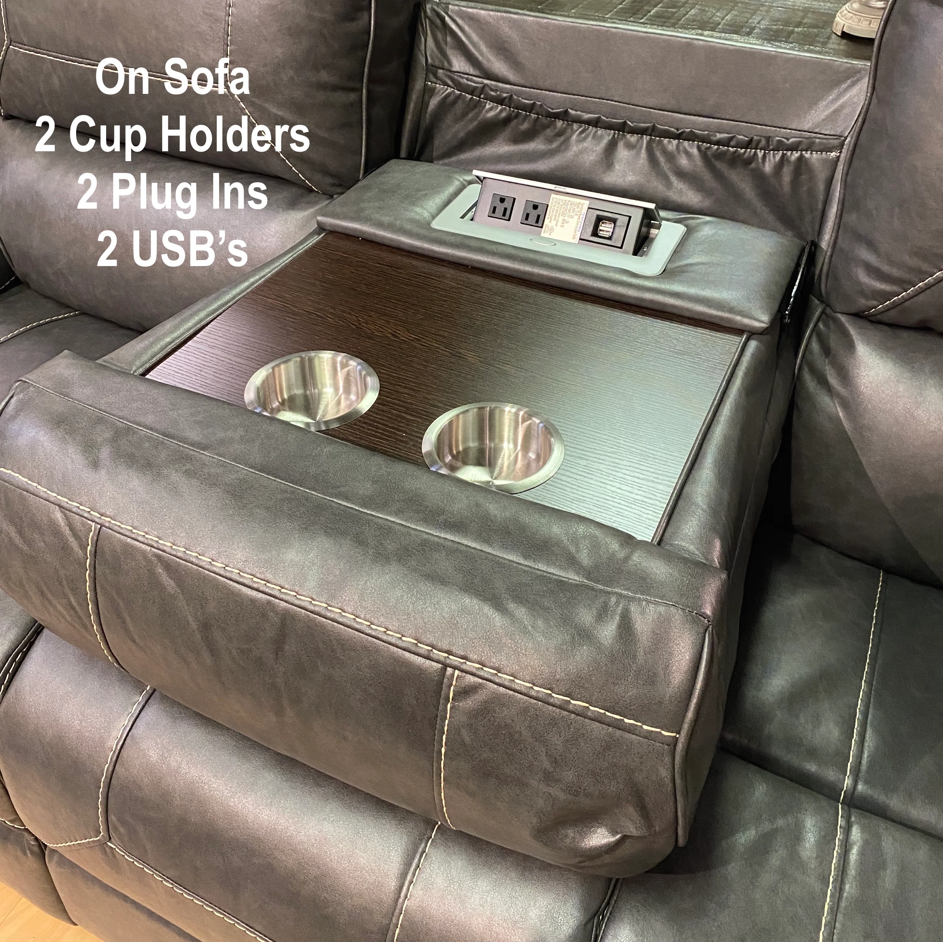 Steel Reclining Sofa Set - Image 3