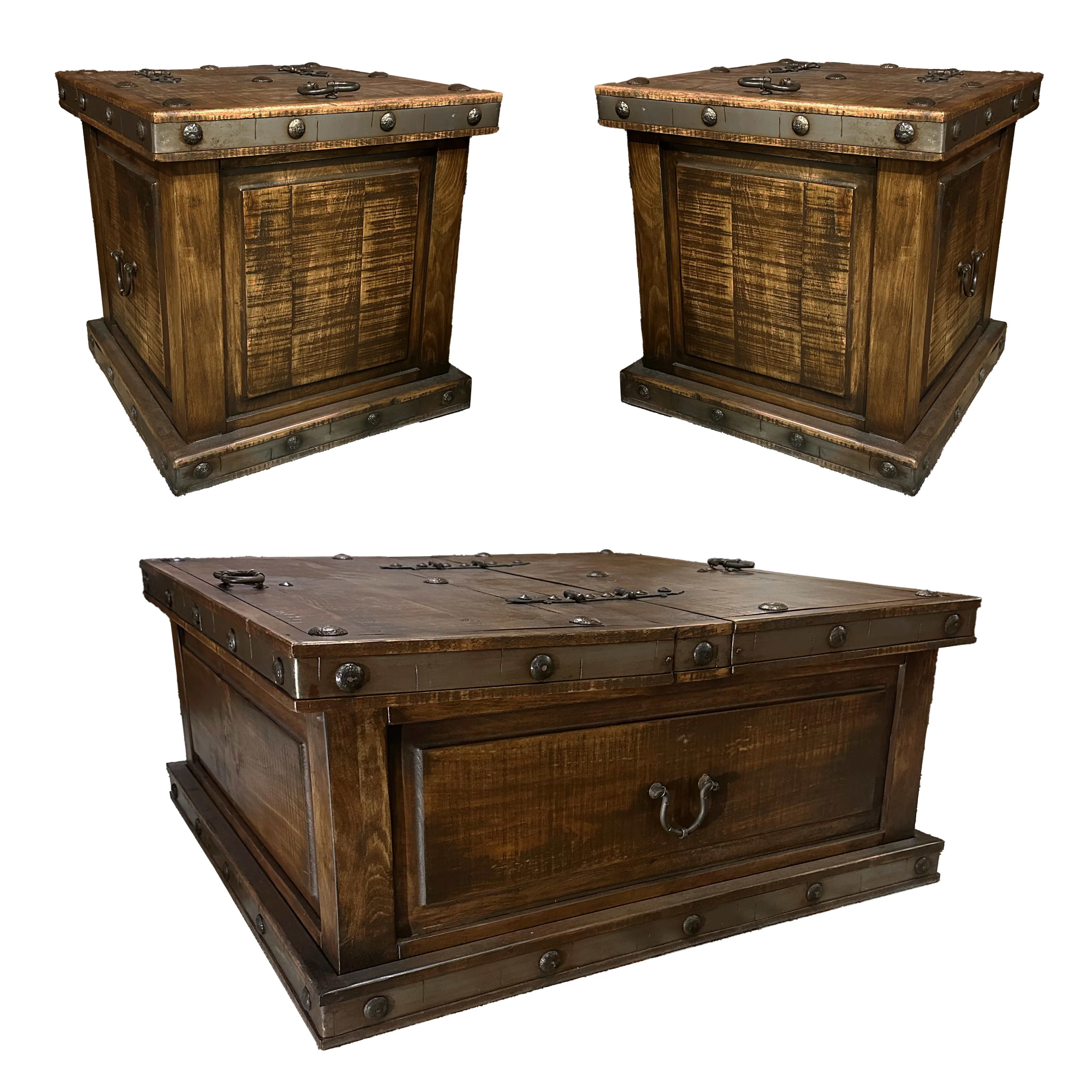 Taos Trunk Coffee Table Set - Image 4