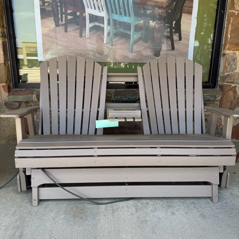 Taupe Adirondack Loveseat Rocker - Image 3