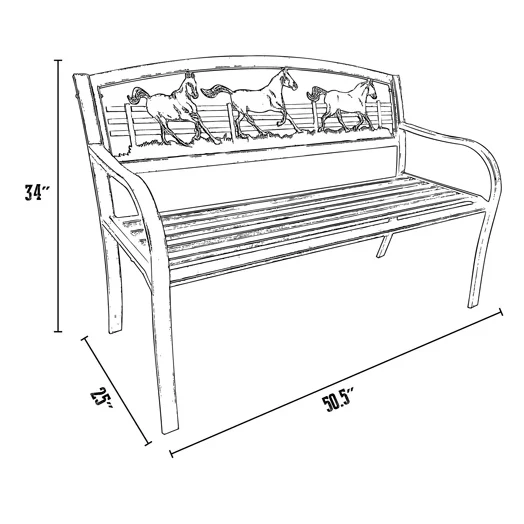 Texas State Seal Bench - Image 4