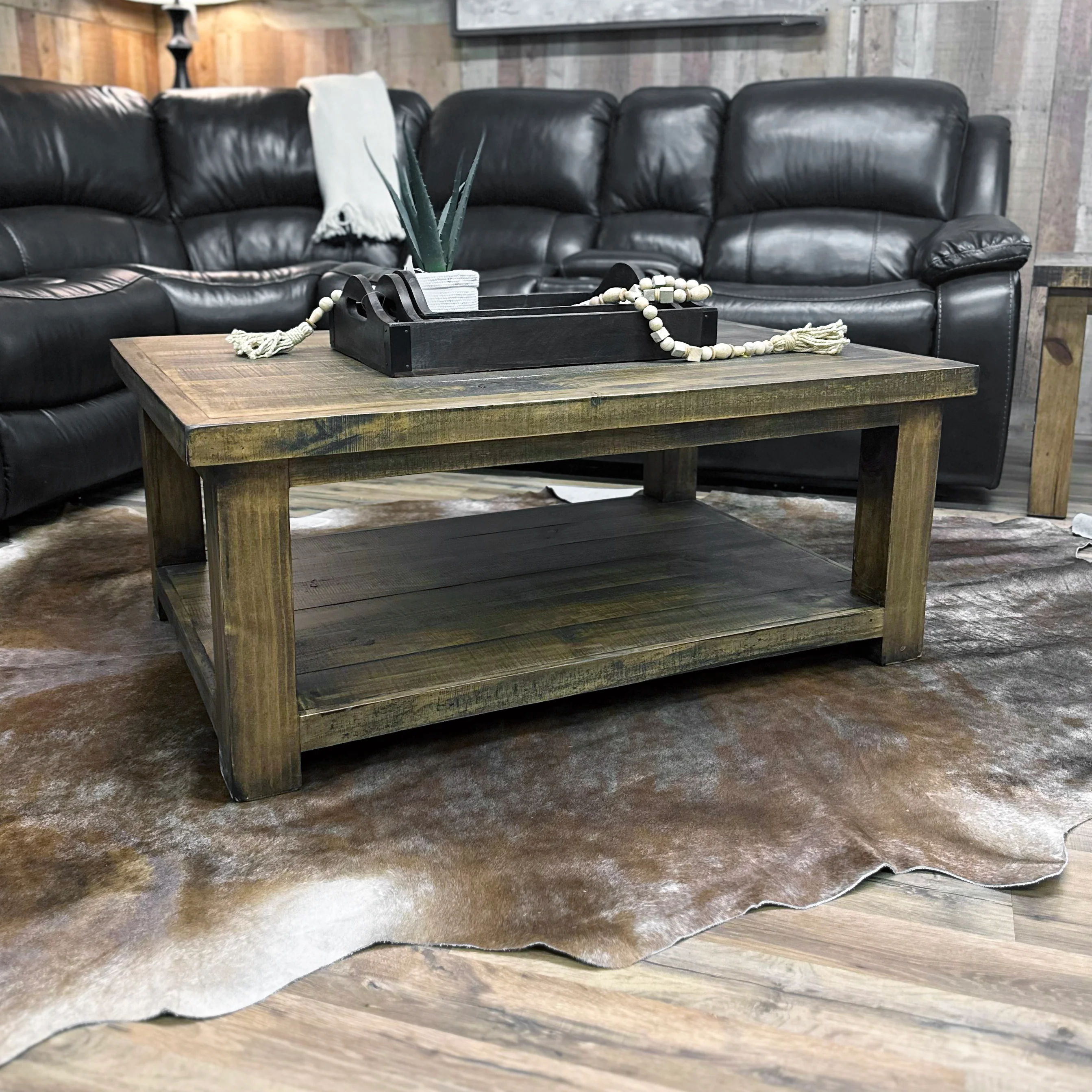 Modern Rustic Coffee Table Set - Image 4